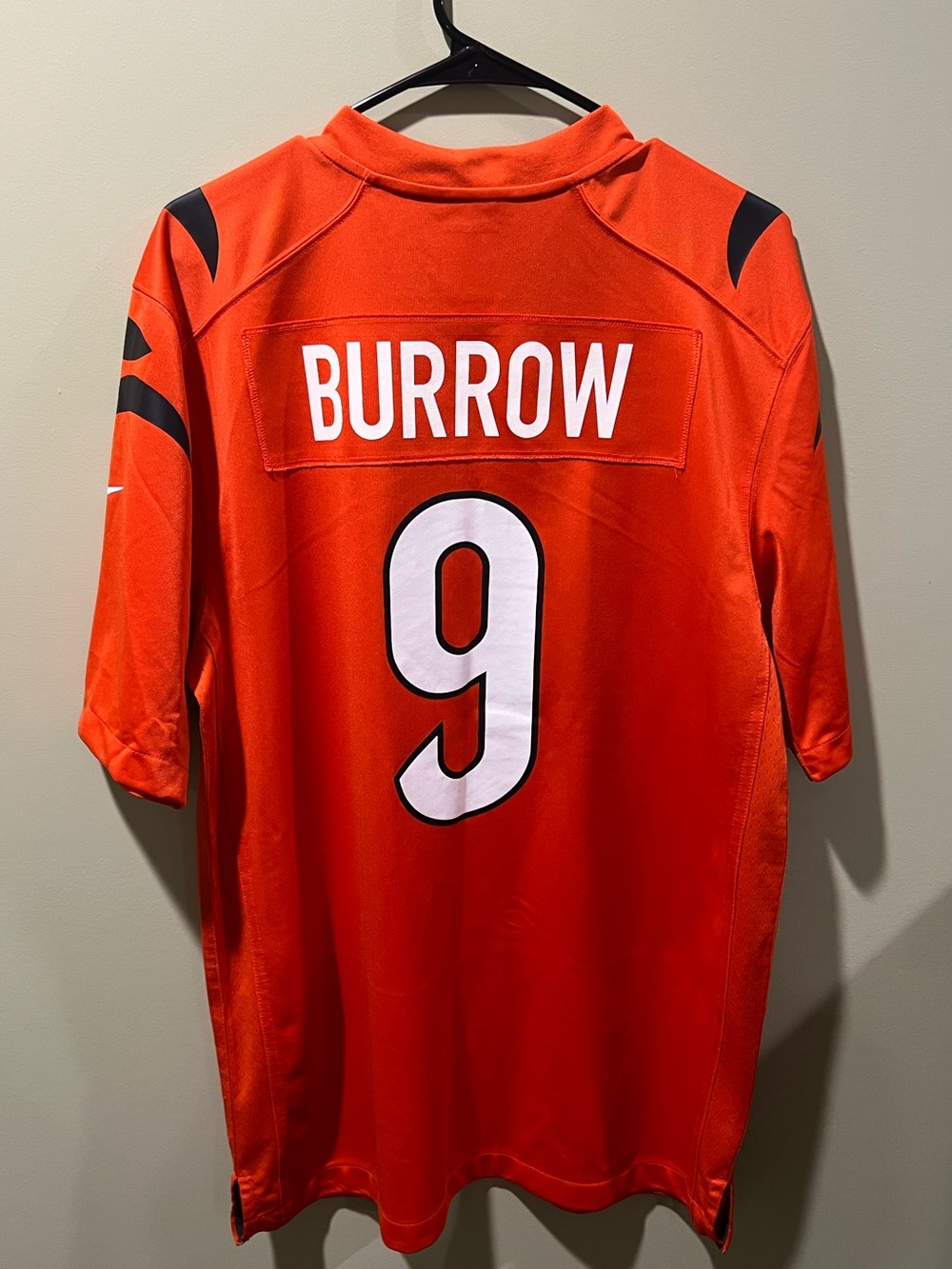 Joe Burrow Cincinnati Bengals Orange On Field #9 NFL Jersey